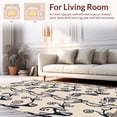 thumbnail image 2 of ODIKA 4' x 6' Machine Washable Non-Slip Area Rug, Art Nouveau Swirl High Traffic Rug, Beige, 283823, 2 of 7