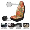thumbnail image 6 of Jeiento Abstract Hippie Flower Car Seat Covers Set of 2 Waterproof Front Seat Covers Stretch Polyester Fabric Cover Breathable Front Seat Cover Universal Fit for Auto Truck Van SUV, 6 of 7