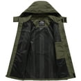 thumbnail image 2 of ELLSWOS-SPORTS Men's Waterproof Jacket Rain Coat with Hood Outdoor Lightweight Hiking Jacket Green XXL, 2 of 7