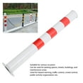 thumbnail image 3 of Safety Bollard Post Sturdy Steel Pipe, Bright Warning Color, Rounded Edges for Hazard Warning, Traffic Control, Crowd Control for Various Situations with 4  Anchor Bolts,, 3 of 7