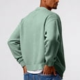 thumbnail image 4 of GrmtClth Waffle Knit Cardigan for Men Long Sleeve Cardigan Sweater Sweater Loose Fit Open Front Cardigan Button Up Big and Tall Outfits Light Green L, 4 of 4