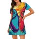 thumbnail image 1 of Fotbe Gaming Bata de Dormir para Mujer con Estampado, Camisón de Algodón de Manga Corta, Ropa de Dormir Casual, 1 of 6