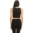 thumbnail image 3 of Summer Womens Sparkle Stripe Front Sequin Slim Fit Cropped Vest Tank Tops, 3 of 5