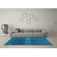 thumbnail image 3 of Ahgly Company Indoor Rectangle Oriental Turquoise Blue Industrial Area Rugs, 2' x 5', 3 of 4