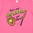 thumbnail image 4 of Inktastic That's My Big Sister out There Softball Boys or Girls Baby T-Shirt, 4 of 5