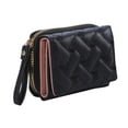 thumbnail image 1 of Cartera pequeña con ranuras para múltiples tarjetas Tarjetero compacto moderno Negro, 1 of 8