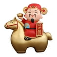 thumbnail image 3 of Figura de Dios de la Fortuna Figura de Resina Año del Caballo Escultura de Feng Shui Chino Oro L, 3 of 9