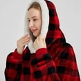 Shamdon Home Collection Oversized Blanket Hoodie, Sherpa Fleece Hoodie Blanket For Adults, Wearable Blanket For Men & Women, Giant Hooded Sweatshirt Throw With Pocket,Pizza