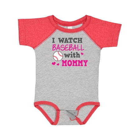 

Inktastic I Watch Baseball with My Mommy Gift Baby Boy or Baby Girl Bodysuit