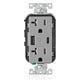 thumbnail image 1 of Leviton T5833-GY Cargador de pared USB tipo A y tipo C con cargador USB de salida a prueba de manipulaciones de 20 A para teléfonos inteligentes y tabletas. No apto para portátiles Gris, 1 of 1