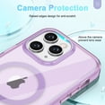thumbnail image 2 of Allytechgroup iPhone 11 Pro Max Case with Screen Protector, Magnetic Back Cover Compatible with Magsafe Transparent Shockproof Drop Proof Phone Case for Apple iPhone 11 Pro Max, Lightpurple, 2 of 8