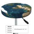 thumbnail image 4 of Easygdp World Map Print Easy To Install Bar Stool Covers&Stool Covers Round&Elastic Stool Cover, Barstool Covers,Washable&Bottom With Elastic Edge-12 inch, 4 of 7