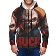 thumbnail image 6 of Lsque Chucky for Mens Full-zip Hoodie, Zip-up Pullover Hooded Sweatshirt, Kangaroo Pocket Hoodie Ideal for Daily Wear, Travel, and Home-Small, 6 of 8