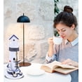 thumbnail image 6 of CoTa Global Ocean Blue Lighthouse Decor - Handmade and Crafted Wooden Lighthouse Decoration with Blue Starfish and Sailboat Figure Decorative Beach Style Tabletop Centerpiece - Handmade Color May Vary, 6 of 7