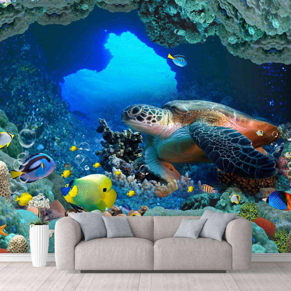 Wall26 Underwater World Peel & Stick Wallpaper, 66x96 inches - Walmart ...