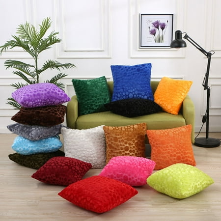 

Toyfunny Plush Pillowcase Cushion Solid Color Chair Cushion Plush Pillow