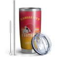 thumbnail image 2 of Football Cup kansas city Tumblers 20Oz Coffee Mug for Men Insulated Double Wall Vacuum Thermal Cups Gifts for Football Fans, 2 of 6