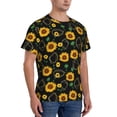 thumbnail image 5 of Rocae Sunflowers3 for Men's Moisture-Wicking Crew Tee - T-Shirt for Sports, Outdoor Activities, and Casual WearSmall, 5 of 9