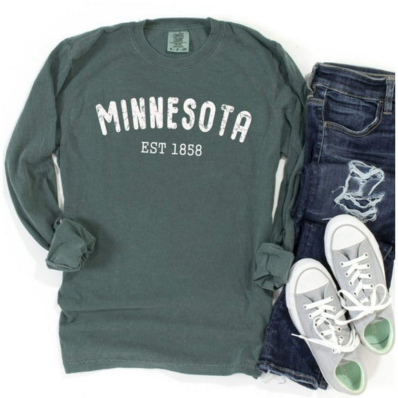 MINNESOTA EST1858 Graphic Long Sleeve T-Shirt
