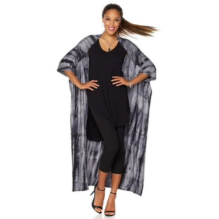 Jersey Shrug - NENE Leakes Soft Jersey Maxi Shrug Cardigan Topper BLACK Size Small