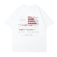 thumbnail image 5 of 250 Years Anniversary Short Sleeve T Shirt Loose Fit Crewneck Tee with Printed Graphic Front and Back Design for Women Men White L, 5 of 5
