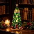 thumbnail image 2 of DIY Lighted Glass-Chrismas Style Lighthouse Kit, LED Craft Project with Translucent Pieces for Tabletop Display & Coastal Decor, 2 of 9