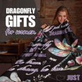 thumbnail image 6 of Dragonfly Gifts for Women, Dragonfly Blanket, Perfect for Birthday/Christmas, 50'''' x 60'''' Unique Design Flannel Plush Blanket, Black, 6 of 6