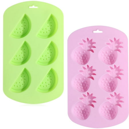 

2/4PCS Jelly Pineapple Lemon Watermelon Chocolate Candy Mould Fruit Ice Mold Cake Decoration Silicone Mold GREEN/PINK
