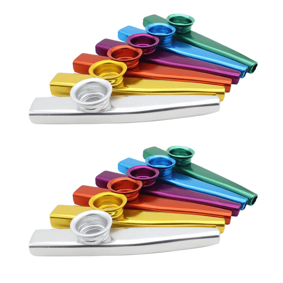 DESIGNICE 12 Pcs Kazoo,Metal Construction Kazoo for Kids,Long-Lasting Fun Kazoos for Adults