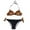 Brown, variant on Swimsuits for Women Triangle Metallic Push Up Bikini Low Rise Halter Bathing Suit,Black,L
