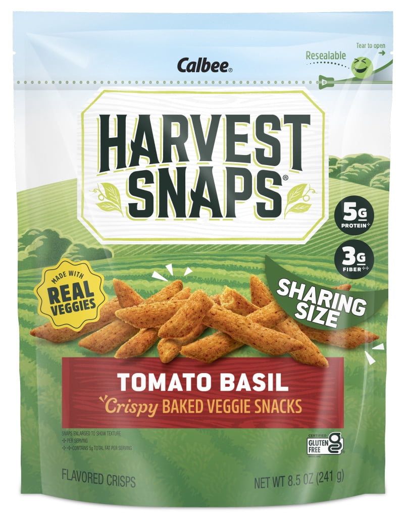 Harvest Snaps Tomato Basil Baked Red Lentil Snacks, 8.5oz