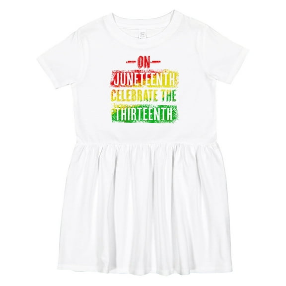 Inktastic On Juneteenth Celebrate the Thirteenth Girls Toddler Dress