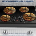 thumbnail image 5 of Gas Stove Burner Cover,Electric Stove Top Protector,Easy to Clean,Majestic Elk and Cabin in a Mountainous Landscape, 5 of 7