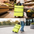 thumbnail image 7 of Wodellrrea Foldable Wheeled Shopping Cart, Expandable Utility Cart, Fabric, Yellow, 7 of 7