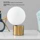 thumbnail image 4 of Pantalla De Bola De Cristal Con Luz De Mesita De Noche, Lámpara De Escritorio Decorativa Elegante Y Moderna, Pantalla De Bola Con Base De Metal Para Bombilla G9 Para Sala De Estar, 4 of 7