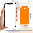 thumbnail image 2 of shiyou-100 Pieces 2x4 Inch Orange Plastic Shipping Tags With Wires - Heavy Duty Waterproof Labels for Gift, Luggage, Garage Inventory - Reinforced Hang Tags With String, 2 of 4