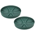 thumbnail image 1 of Uxcell 6 Inch Plant Saucers Tray, Durable Plastic Round Flower Pot Drip Tray, White 2Pcs, Green 9 Inch, 1 of 5