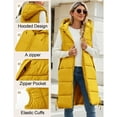 thumbnail image 5 of Abomasnow 2025 Long Puffer Vest Women Sleeveless Zip up Padded Quilted Vest Winter Thicken Warm Down Coats S-2XL, 5 of 9