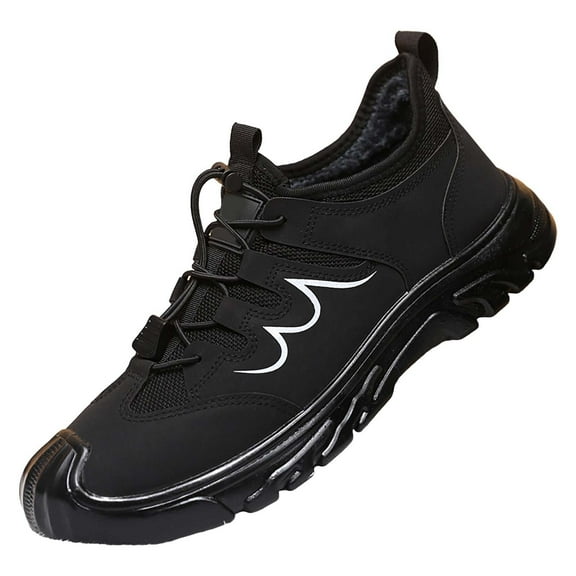 NOKIO Men'S Thermal Anti-Skid Winter Shoes Men's Snow Boots Fashion Casual Sneakers Breathable Flat Bottom Casual Shoes Winter Padded Warm Men's Boots Men'S Winter Walking Shoes