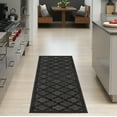 thumbnail image 3 of Nourison Easy Care Indoor/Outdoor Charcoal Black 2'2" x 7'6" Area Rug (2x8), 3 of 8