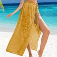 thumbnail image 2 of Baqcunre Beach Towel, Sarong For Women Long Chiffon Swimsuit Coverup Tie Sarong Floral Bathing Suit Cover Up Skirt Yellow 2XL, 2 of 7