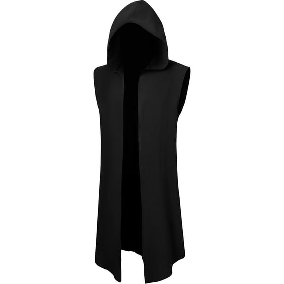 Holiday Halloween Hooded for Man Summer Fall Sleeveless Victorian Gothic Grunge Cosplay Costumes Hooded Renaissance Peasant Plain Steampunk Outfit Man 2026
