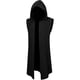 thumbnail image 2 of Blusa sin mangas con capucha para hombre, color sólido, medieval, con capucha, sin mangas, para Halloween, disfraz de actuación, blusa de poliéster para hombre, 2 of 3