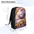thumbnail image 4 of Xecao Warm Sunflower Sleeping Cat Print School Backpack with Laptop Compartment Small Travel Laptop Backpack for Women Men Waterproof College Backpack Simple School Bag, 4 of 8