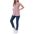 thumbnail image 3 of INSPIRE CHIC Women's Denim Vest Sleeveless Button Down Mid Length Casual Jean Vest XL Pink, 3 of 7