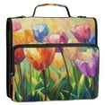thumbnail image 2 of YAZAOO Zipper Binder trapper keeper Documents Organized Design Blossom & Berry Mosaic Printed, 2 of 8