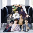 thumbnail image 2 of Park Hyung SIK Blankets Soft and Comfortable Warm Woollen Throw Blanket Beach Blanket Carpet Rug Decoration Gift for Yoga Picnic Room Dormitory Sofa Bed Camping Travel All Season, 2 of 9