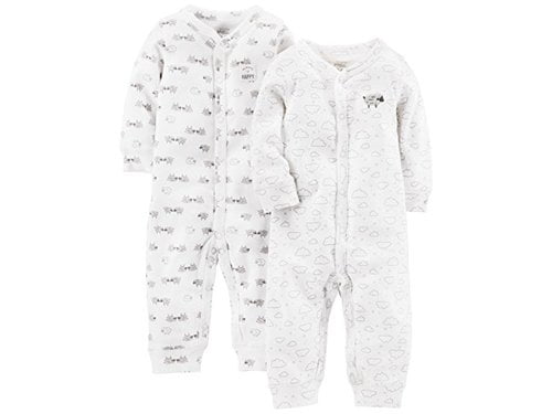 Pack of 2 Simple Joys by Carters Baby Boys 2-Pack Neutral Cotton Footless Sleep and Play