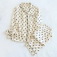 thumbnail image 2 of HUJlwoi Button down Lounge Sets Women Polka Dot Long Sleeve 2 Piece Pajama Sets with Pocket Soft Summer Ladies Classic Pj Sets, 2 of 4