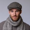 thumbnail image 2 of Mucros Weavers Men's Adult Kerry Cap- Gray Herringbone, Large, 2 of 2